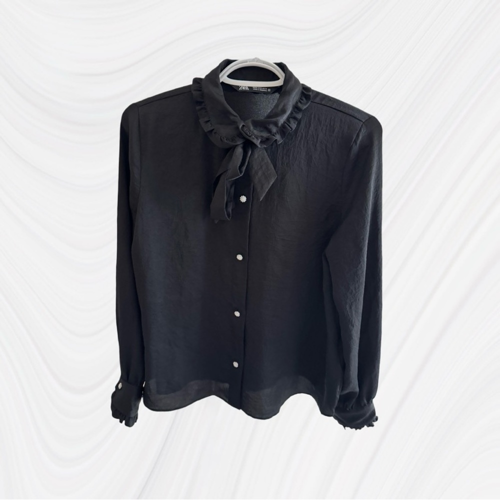 Zara Tie Neck Blouse